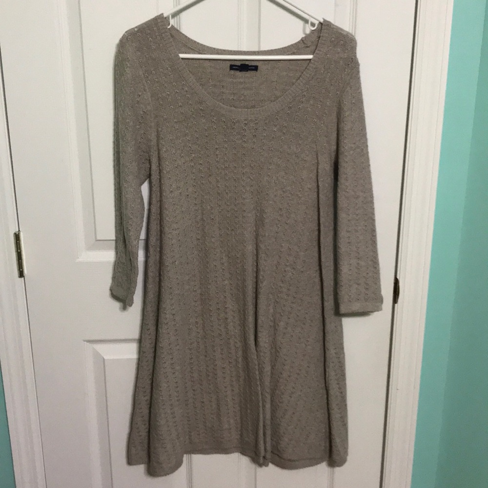 Tan sweater dress